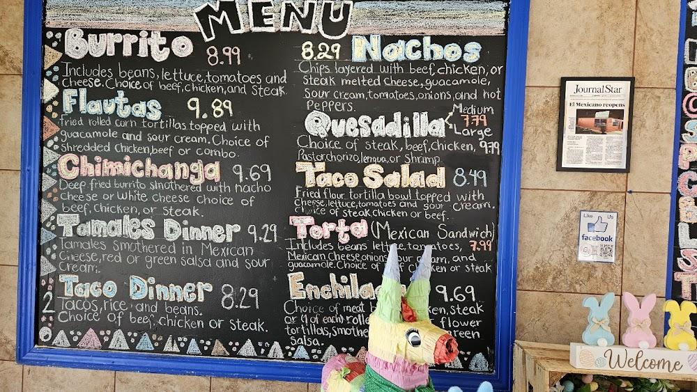 El Mexicano Restaurant Menu image 1